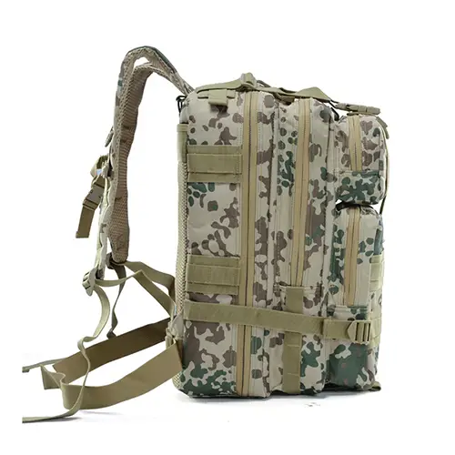 Camouflage Tactical Backpack – Multi-Compartment MOLLE Rucksack for Outdoor Use